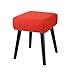 Produktbild SUP-MANg Sofa Bank Schuhe Bank Massivholz Hocker Quadratischer Hocker Heimtextilien Sofa Multifunktionshocker Multifunktionshocker (Color : Red)