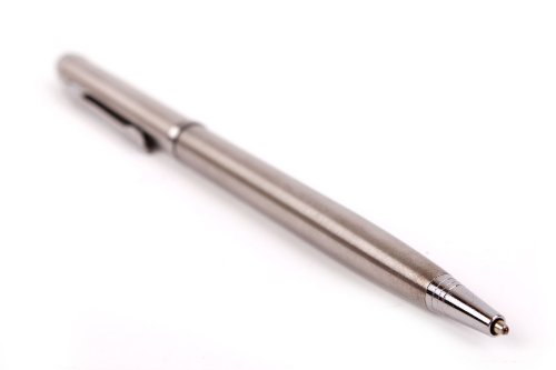 Premium-Eingabestift Silber mit Kugelschreiber und Befestigungsclip für CoolPad Porto (S) | Torino (S) | Modena (2) | A8 Max | Mega und TP-Link Neffos X1 (Max)| Neffos C5 Max Smartphone - 5