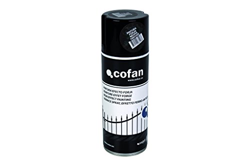 Cofan 15001022 Pintura Efecto forja, Negro, 400 ML