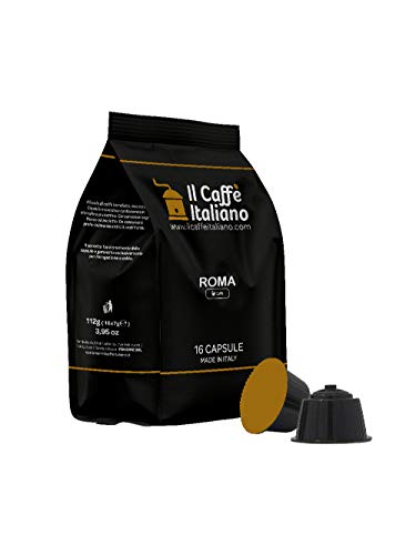 FRHOME - 96 capsules de café compatible Nescafé Dolce Gusto - Cafè Mélange Roma intensité 10 - Il Caffè Italiano