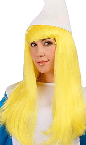 PELUCA AMARILLA DE PITUFINA- - Única