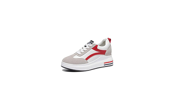 Sneakers da Donna Scarpe Casual Sneakers Comfort Autunno-Inverno Scarpe con  Lacci da Donna Sportive con Lacci con Tacco a Zeppa (Colore : Rosso,  Dimensione : 34) : Amazon.it: Scarpe e borse