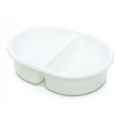 The Neat Nursery Company Oval Top N Tail Bowl WHITE