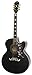 Price comparison product image Epiphone EJ-200SCE Solid Top Cutaway Acoustic/Electric Guitar, Black Finish, Maple Body, Spruce Top, 25.5 scale