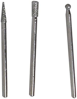 Rotacraft Assorted Diamond Burs, Pack of 3, Silver