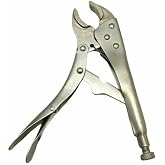 AEE&reg; Kilitli &amp; Ayarlı Pense &ndash; Komple Metal Kavisli &Ccedil;ene Vice Grip Sabitleme Pensesi &ndash; CR-V / C45 &Ccedil;elik, Kendinden Kilitli, En