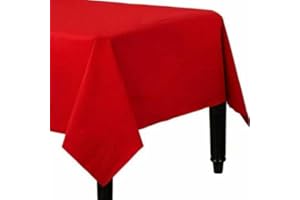 KARRMA LTD. 4 x Red Paper Table Cloth 90 x 90cm Disposable Table Cover For All Occasions Baby Shower, Wedding, Birthday, Christmas, Halloween, Easter Party Decorations