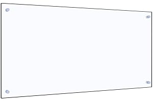 AUVYI Küchenrückwand aus Hartglas 100x50 cm Transparent Spritzschutz Glas Herd Spritzschutz Glas Spritzschutz Küche Glas Spritzschutz Hinter Herd Küchen Wandschutz Glasplatte Küche