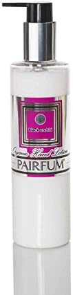 Organic Hand Lotion ( Prebiotic is Best ) - For Women - by Pairfum - Perfume: Black Orchid - 250ml - Improves the Health of Your Skin - Rich in Organic / Natural Essential Oils - Ideal for dry or sensitive skin - Gently massage radiance and glow into your skin - Made in Britain - Treat yourself to this Luxury Body Lotion - Free from Paraben, SLS, SLA, etc. - also suitable for Hands &amp; Face