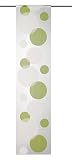 Home Fashion Tenda A Pannello In Voile Scherli – 245x60 Cm, Verde, Motivo A Cerchi