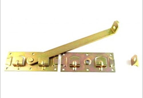 Doppeltorüberwurf, Schlagladenüberwurf, Torverschluss, 430 mm, verzinkt