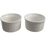 Lily Cook kp5340 Ramequín Pastel – 2 pcs de cerámica blanco 8, 80 x 4, 70 cm