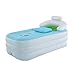 MILUCE Intime Faltbare aufblasbare dicke warme Erwachsene Badewanne, Spa-Badewanne, Kinder aufblasbare Pool, weiß