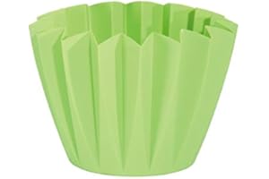 ‎MEINDEKOARTIKEL 10 x "Adonis" Plant Pots _ Plastic Flower Pot Planter in Great Colours - Balcony, Garden, Windowsill, Indoor & Outdoor Use - Weatherproof, Lightweight, Modern Colours & Shape (Diameter 14 cm - Apple
