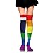 Produktbild No Soy Como Tu Hohe Socken Thailand Rainbow Flag Casual Crew Top Socks,Tube Over Knee Nursing Compression Long Socks,3D Printed Sports for Girls&Women