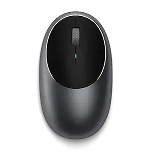 Satechi Aluminum M1 Bluetooth Wireless Mouse with Rechargeable Type-C Port - Compatible with Mac Mini, iMac, iMac Pro, MacBook Pro/Air, Microsoft Surface Go and More (Space Gray)