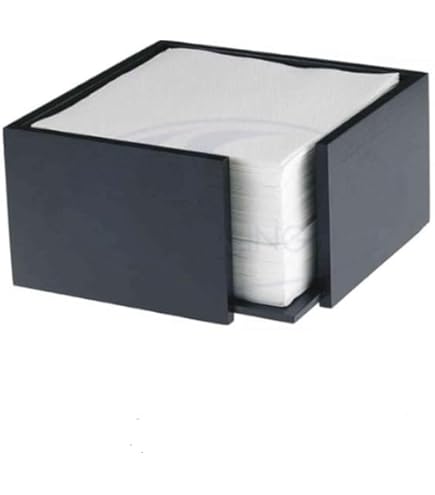 Bamboe Servethouder Zwart 13,5x13,5x10cm (1 Stuk