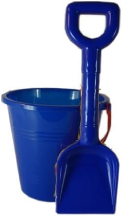 A1002BL 5”/12.5 cm SMALL SHINY BLUE BUCKET AND 9” SPADE sandpit and beach play sand castle