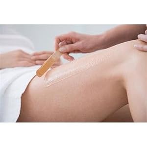 Sunzze Pack of 100 Wooden Spatulas - 15 x 1.8 cm - for Applying Warm Wax and Hot Wax for Hair Removal - Image 2