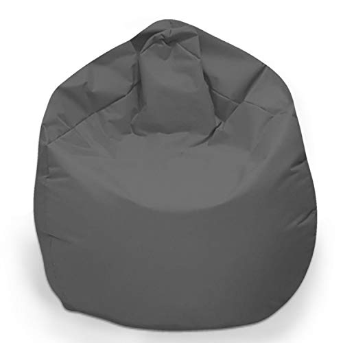 Sitzsack XL Sitzbag mit Füllung Farbe Anthrazit BeanBag Sitzkissen Bodenkissen Kissen Sessel