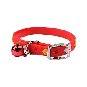 Poochles Cat Collar - My Furball Rubber Collar for Kitten & Adult Cat | Cat Collar with Bell Soft Neck Belt for Cats