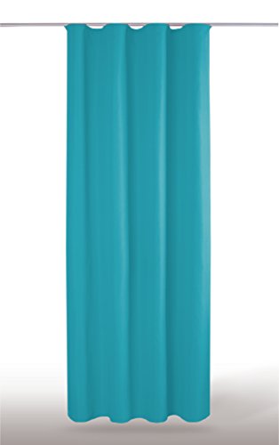 Dekoschal Gardine blickdicht Universalband Kräuselband Microsatin, Auswahl: sandgrau – schlamm 140x245cm - 9