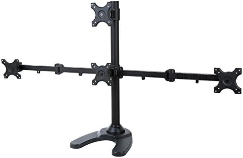 Ergolynx Quad Screen VESA Monitor Pyramid Desk Mount Arm LCD LED TV Four 4 Stand