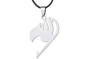 DGP Fairy Tail Logo Gilda Collana con Pendente Cordino in Pelle