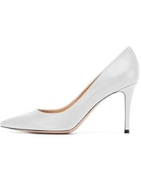 ELASHE - Zapatos de tacón - 8 CM Clásicas Tacones Altos - Boda Wedding Cerrado Mujer