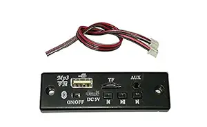 Salcon Electronics Mono/Stereo Bluetooth FM USB AUX Card MP3 5 Volt Audio Player Decoder Module Kit (BT with 5W Amp(with Front Panel and Button))