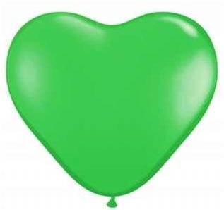 25 große Herzballons grün Luft und Ballongas geeignet EU Ware