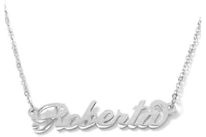 Flowers Collana Vari Nomi in Acciaio lucidissimo. Girocollo Collana con Nome Donna per Essere Sempre al Top. Scegli Il Tuo per Un Ottima Idea Regalo