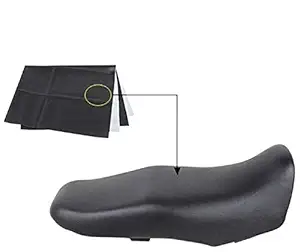 Grodd Stapler Fitting PU Leather with Black Piping Waterproof Scooty Seat Cover (Black) for TVS Jupiter Grande