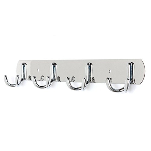 Leisial 4 Haken Kleiderhaken Garderobenhaken Bad Wand Handtuchhaken Rostfreier Stahl