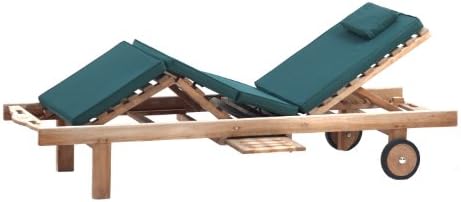 Humber Imports 10 Position Teak Outdoor Garden Sun Lounger With Cushion 2018 New Model