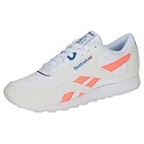 Zeitloser Klassiker Reebok Damen Classic Leather Nylon Sneaker, weiß/rosa, 37 EU