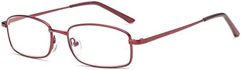 Fulision Full frame eyewear Blue Light Blocking Computer Glasses Readers Reading Glasses with Case (Red +2.50)