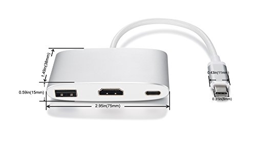 Supremery – 4k USB 3.1 Typ C zu HDMI Adapter USB-C Adapter Digital AV | USB 3.1 SuperSpeed+ | Ladefunktion Power Delivery | 4k UHD / Full HD 1080p Ultra HD 3840×2160 | für Apple Macbook 12“ neues MacBook 2016 2015, Google Chromebook Pixel oder ASUS Zen AiO - 6
