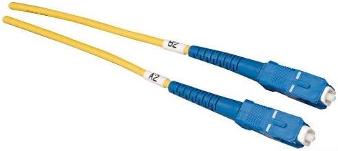 Allen Tel GBSC2-D1-08 Fiber Optic Cable Assembly Patch Cord, SC To SC, Duplex Cable, Singlemode Fiber, 8-Meter Length, Yellow Jacket