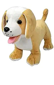 Fun Zoo Soft Plush Stuffed Dwarfy Dog Toys for Kids & Gifts (Dwarfy Dog 25 cm, Brown)