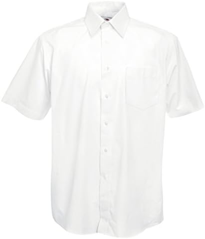 Fruit of the Loom Men's Poplin Short Sleeve Shirt