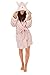 Produktbild Loungeable, Damen Luxus-vlies Super Weich Freizeit Nachtwäsche Robe - Pink Hase, L - EU 44-46