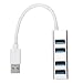 Produktbild samLIKE Hub USB 3.0 OTG Datenhub mit 5 Port Verteiler Super Speed bis zu 5Gbp 4xUSB + Micro USB Port Dockingstation für PC/Netbook/Laptop/Ultrabook und Viele Weitere Geräte (Silber)