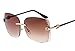 Produktbild Hemio Sonnenbrille Damen Sonnenbrillen Moda Farbfilm Outdoor-Brille Randlos Sunglasses Vintage Eyewear Ideal Radbrille Rechteckig