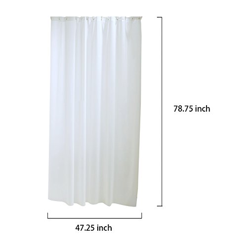 Duschvorhang, Badewannenvorhang für Badezimmer PEVA Anti-Bakteriell Anti-Schimmel Vorhang Badezimmer Vorhang mit 12 Duschvorhangringe (120 x 200 cm, weiß) - 2