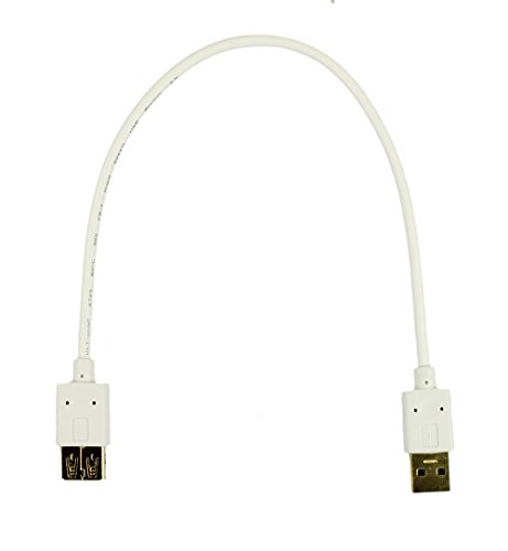 COM-FOUR® USB 3.0 Super Speed Kabel A-Stecker auf A-Buchse mit vergoldeten Kontakten 30cm weiß – Zum Verbinden und Verlängern Ihres USB3.0 Kabels - 4