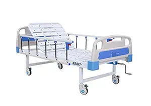 KRAFT Hospital Bed for Patients at Home, One Function Manual with Foam Mattress Economy (143)