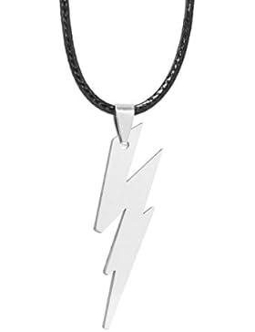 Blitz Halskette Kette Flash Edelstahl Lighting Titan Stahl The Flash Zeus silber