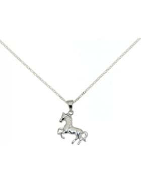 Derby Anhänger Pferdchen Pferd massiv mit Kette - Sonderpreis Sterling-Silber 925 - 23758