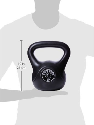 Gorilla Sports Kettlebell Cement 2-20 KG – Gorilla Sports Kunststoff Kugelhantel Schwunghantel Gewichte - 3